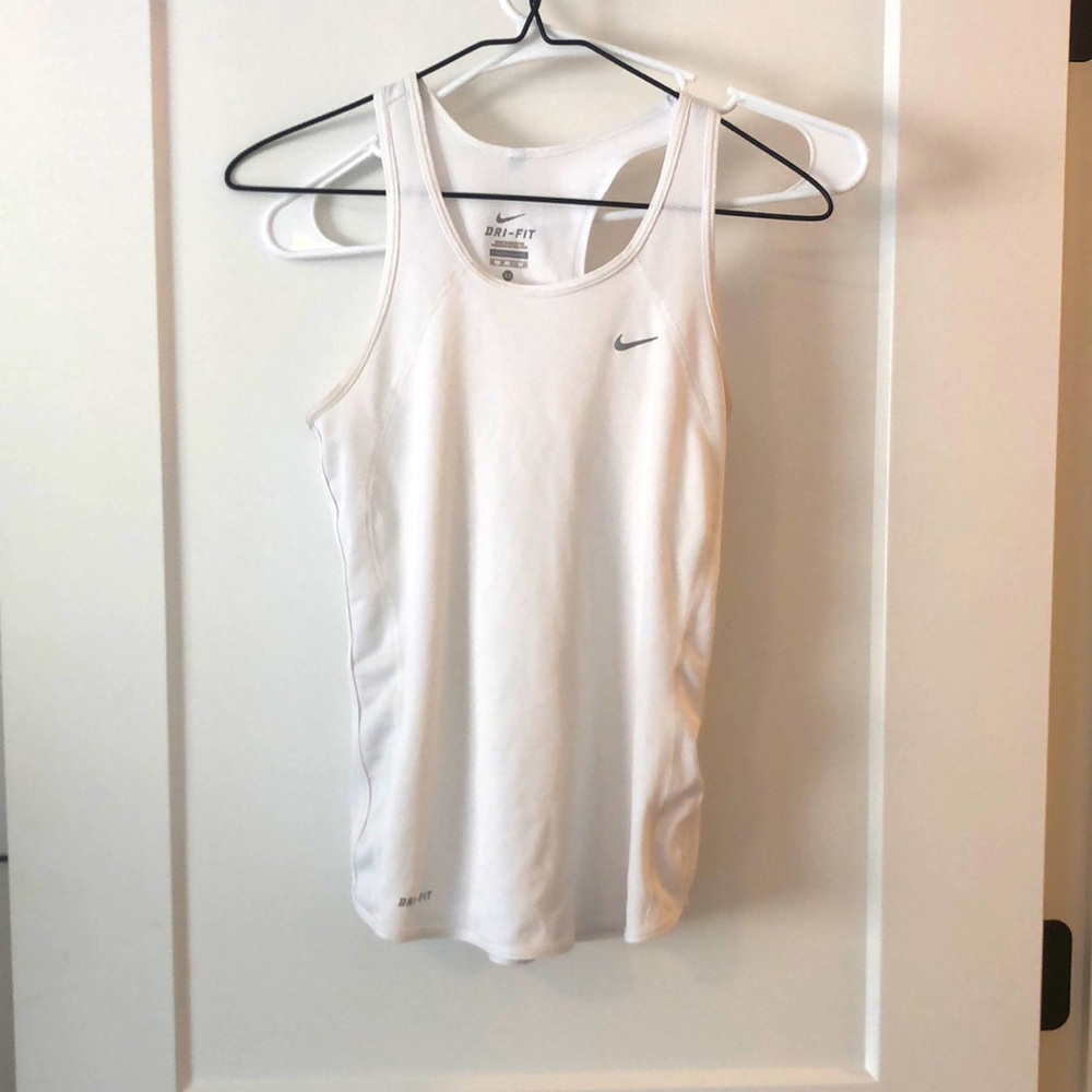 White Nike dri-fit top